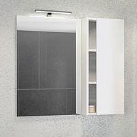 Зеркальный шкаф Comforty 00004137130 Милан 90х80 см, белый глянец