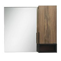 Зеркальный шкаф Comforty 00004151038 Штутгарт 90х80 см, дуб темно-коричневый