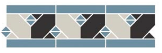 Неглазурованный керамогранит TOPCER Victorian Designs YorkBlueBorder