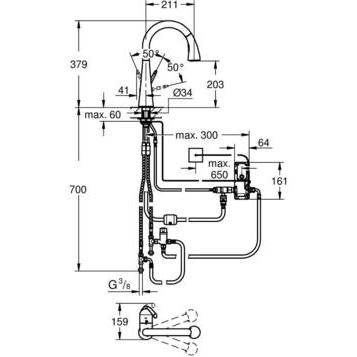 Смеситель для кухни Grohe Zedra 30219DС1 Смеситель для кухни Grohe Zedra 30219DС1