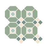 Неглазурованный керамогранит TOPCER Victorian Designs BergenGreenSheet
