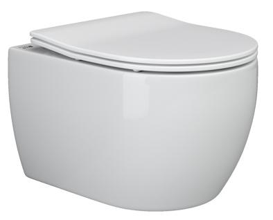 Унитаз Ceramica Nova CN3001 Play Rimless подвесной, 37х49 см, глубокий смыв, с ультра тонкой крышкой-сиденьем, белый Унитаз Ceramica Nova CN3001 Play Rimless подвесной, 37х49 см, глубокий смыв, с ультра тонкой крышкой-сиденьем, белый