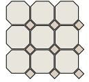 Неглазурованный керамогранит TOPCER Field Material 4416OCT01/1C_White/Beige