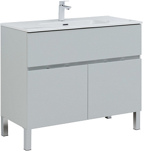Тумба с раковиной Aquanet 00274011 Алвита New, 101х47 см, серая Тумба с раковиной Aquanet 00274011 Алвита New, 101х47 см, серая снят с производства