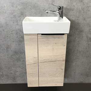 Тумба Comforty 00-00000833 Матэ подвесная 40х22 см, с раковиной CREA P-UM-CRE40/1, дуб дымчатый Тумба Comforty 00-00000833 Матэ подвесная 40х22 см, с раковиной CREA P-UM-CRE40/1, дуб дымчатый снят с производства