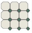Неглазурованный керамогранит TOPCER Field Material 4416OCT18/1C_White/DarkGreen