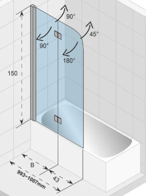 Сет 2083 RIHO G003041120, Шторка на ванну (Chrome) Сет 2083 RIHO G003041120, Шторка на ванну (Chrome)