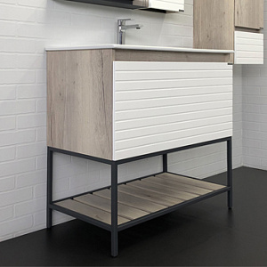 Тумба Comforty 00-00006557 Страсбург напольная 90х47 см, с раковиной 90E, дуб дымчатый Тумба Comforty 00-00006557 Страсбург напольная 90х47 см, с раковиной 90E, дуб дымчатый снят с производства