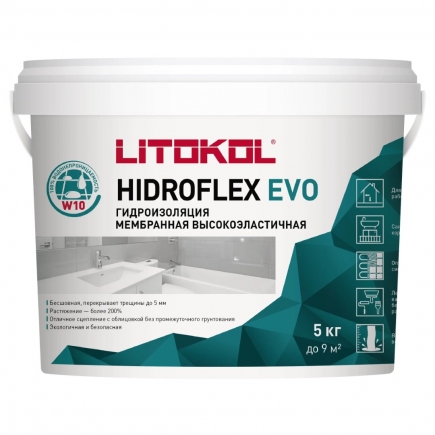 Гидроизоляция LITOKOL 07. Эластичная гидроизоляция ГИДРОФЛЕКС /HIDROFLEX(5кг) купить недорого в интернет-магазине Керамос Гидроизоляция LITOKOL 07. Эластичная гидроизоляция ГИДРОФЛЕКС /HIDROFLEX(5кг) купить недорого в интернет-магазине Керамос