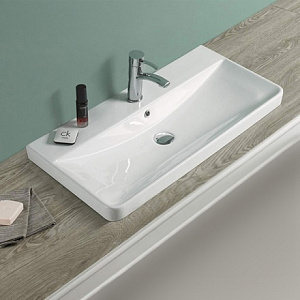 Раковина Velvex 9595(80) Jill встраиваемая сверху 81х39 см, белая Раковина Velvex 9595(80) Jill встраиваемая сверху 81х39 см, белая снят с производства