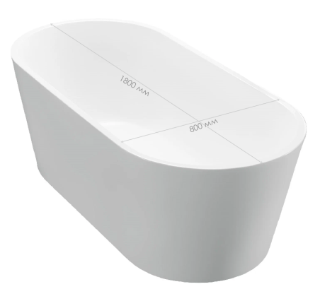 Сет № 1851 BB71-1800-W0, Ванна отдельностоящая акриловая (Белый) Сет № 1851 BB71-1800-W0, Ванна отдельностоящая акриловая (Белый)