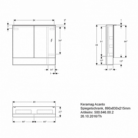 Шкаф зеркальный Geberit ACANTO Keramag- 500.646.00.2 (exp) Шкаф зеркальный Geberit ACANTO Keramag- 500.646.00.2 (exp)