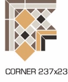 Неглазурованный керамогранит TOPCER Victorian Designs BrightonCorner2Strip