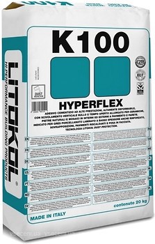 Клей на цементной основе Litokol HYPERFLEX K100(20кг)_серый