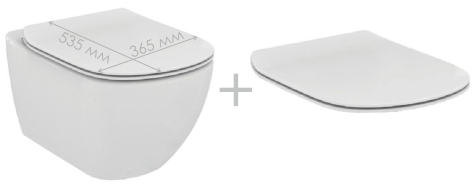 Сет № 1873 TT00001, Унитаз подвесной c крышкой/сиденьем (White) Сет № 1873 TT00001, Унитаз подвесной c крышкой/сиденьем (White)