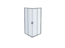 Душевой уголок Aquatek AQ ARI KV 10020BL, 200х100 см, двери раздвижные, профиль черный/стекло прозрачное