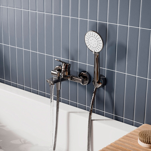 Смеситель WasserKRAFT 6101 Dill для ванны, с коротким изливом, хромоникелевое покрытие Смеситель WasserKRAFT 6101 Dill для ванны, с коротким изливом, хромоникелевое покрытие