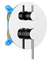 Смеситель Aquatek AQ1347CR Европа  для ванны, 3 режима (внешняя и скрытая часть), хром