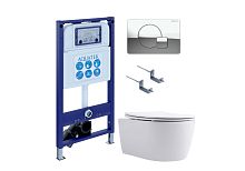 Комплект: Унитаз, Инсталляция, Кнопка смыва Aquatek ЕВРОПА SET AQUATEK ЕВРОПА New-067 4в1
