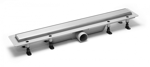 Сливной канал Plastbrno SZA4650 Design 4 комбинированный, решетка из нержавеющей стали 2 в 1, L = 650, серый