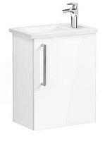 Тумба Vitra 66330 Root с раковиной 45х29 см, подвесная, правосторонняя, GWHITE (глянцевый белый)