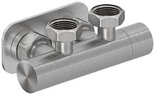 Вентиль Сунержа 071-1418-3434, 2х3/4" угловой скрытый-скрытый EU50, сатин