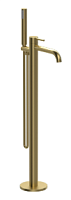 Сет 2207 VTF-1DBG_Смеситель для ванны напольный Desire с регулятором давления, однорычажный, брашированное золото