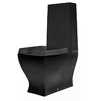 Artceram JZA006 03 71/ JZ07Nnero/cr  JAZZ сидение для унитаза черное, шарниры хром (микролифт)