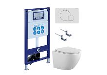 Комплект: Унитаз, Инсталляция, Кнопка смыва Aquatek ЕВРОПА SET AQUATEK ЕВРОПА-066 4в1