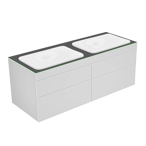 Тумба Keuco 31575710100 Edition 400 под умывальник 140х53.5 см, белый/стеклое матовое антрацит купить недорого в интернет-магазине Керамос Тумба Keuco 31575710100 Edition 400 под умывальник 140х53.5 см, белый/стеклое матовое антрацит купить недорого в интернет-магазине Керамос