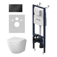 Комплект: Унитаз, Инсталляция, Кнопка смыва AM.PM LIKE IS130238.801901