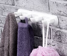 Кронштейн настенный, 4 крючка WasserKRAFT Дополнительные аксессуары K-8374WHITE Кронштейн настенный, 4 крючка WasserKRAFT Дополнительные аксессуары K-8374WHITE