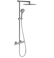 Душевая стойка Villeroy & Boch TVS1083000161 Embrace Plus с термостатом, верхний душ 300 мм, ручной душ 3 режима, шланг 160 см, хромированный Душевая стойка Villeroy & Boch TVS1083000161 Embrace Plus с термостатом, верхний душ 300 мм, ручной душ 3 режима, шланг 160 см, хромированный