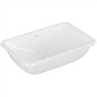 Раковина Villeroy & Boch 4A650001 Loop&Friends встраиваемая 60х40 см, с переливом, нешлифованный, альпийский белый (White Alpin)