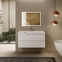 Тумба под раковину, подвесная AQUAme  AQM900310WH