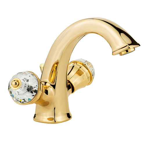 Смеситель Migliore 27330 Korona для раковины, ручки Crystal/золото Смеситель Migliore 27330 Korona для раковины, ручки Crystal/золото
