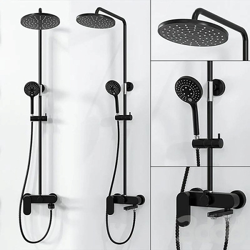 Сет 2115 A17401, Душевая стойка (Black)