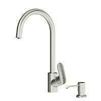 Смеситель AM.PM F8007T11 Like, для кухни с каналом для питьевой воды, фильтром и диспенсером, сатин