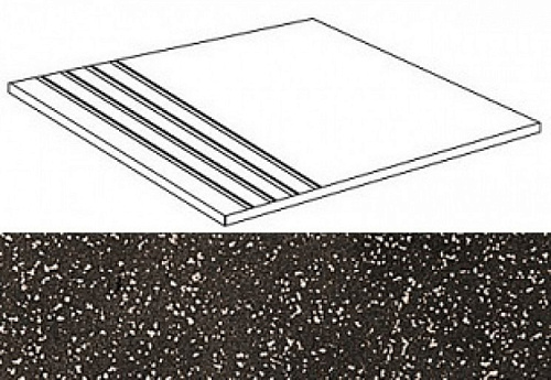 Ступень AtlasConcorde GRANIGLIATI GrafiteGradino30x30Matt купить недорого в интернет-магазине Керамос