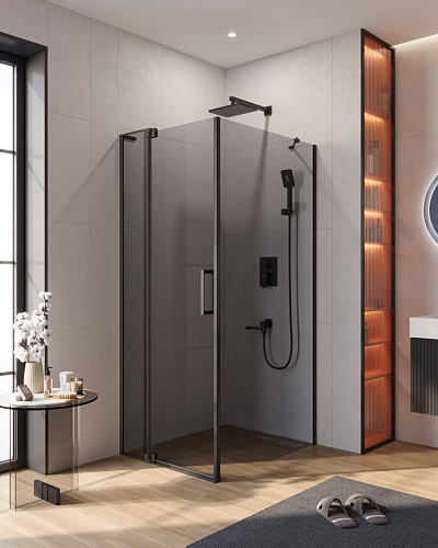 Душевой уголок CEZARES SLIDER-AH-1-100-70/80-GRIGIO-NERO Душевой уголок CEZARES SLIDER-AH-1-100-70/80-GRIGIO-NERO