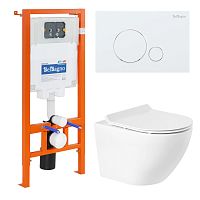 Инсталляция с подвесным унитазом BelBagno SFERA-R BB046CHR/BB2111SC/BB002-80/BB014-SR-BIANCO