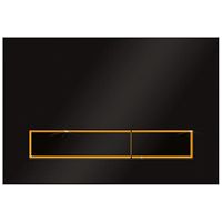 Смывная клавиша KKPol SPP/013/0/K (350/PPC/200-00-05) M08 V3 для инсталляции, черный матовый/золото глянец/черный матовый