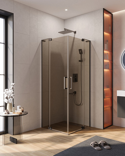 Душевой уголок Cezares Slider SLIDER-A-2-70/80-BR-GM Душевой уголок Cezares Slider SLIDER-A-2-70/80-BR-GM