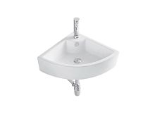 Раковина Aquatek AQ5166A-00 подвесная, угловая 32.5х32.5 см, универсальная установка, белая