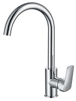 Aquatek AQ1082CR Вега Смеситель для кухни (полукруглый излив), хром