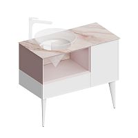 Тумба Kerama Marazzi CO.97\MAL Cono под раковину подвесная 95х48 см, мальва/белый матовый Тумба Kerama Marazzi CO.97\MAL Cono под раковину подвесная 95х48 см, мальва/белый матовый