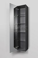 Шкаф-колонна AM.PM M70ACHML0356GM SPIRIT 2.0, подвесной, левый, 35 см, зеркальный фасад, цвет: графит, ма