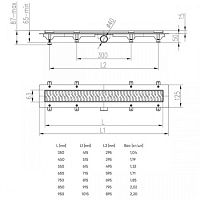 Желоб водоотводящий Azario сантехника САНТЕХНИКА AZ-CH950K