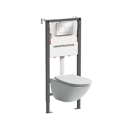 Комплект: Унитаз, Инсталляция, Кнопка смыва Ceramica Nova CN1905_121002CH Комплект: Унитаз, Инсталляция, Кнопка смыва Ceramica Nova CN1905_121002CH