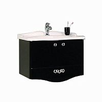 Тумба под раковину Акватон Венеция 75 1A150901VN950 черный глянец, 71х50х43